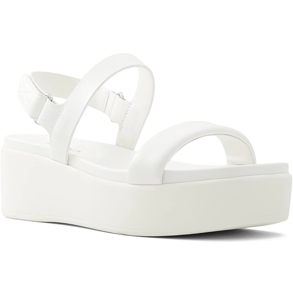 Aldo White Platform Sandals with Chunky Sole